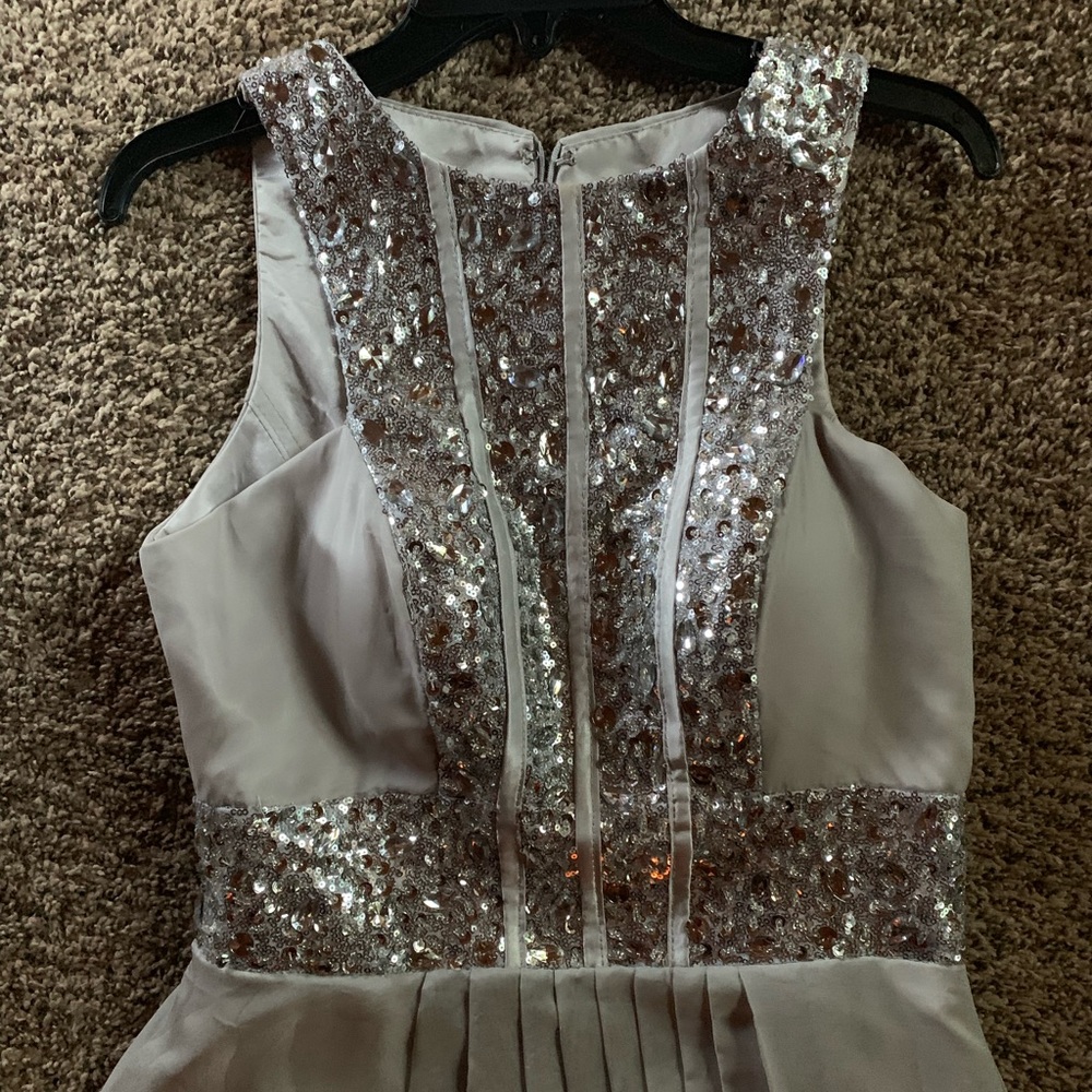 Silver sequined gown